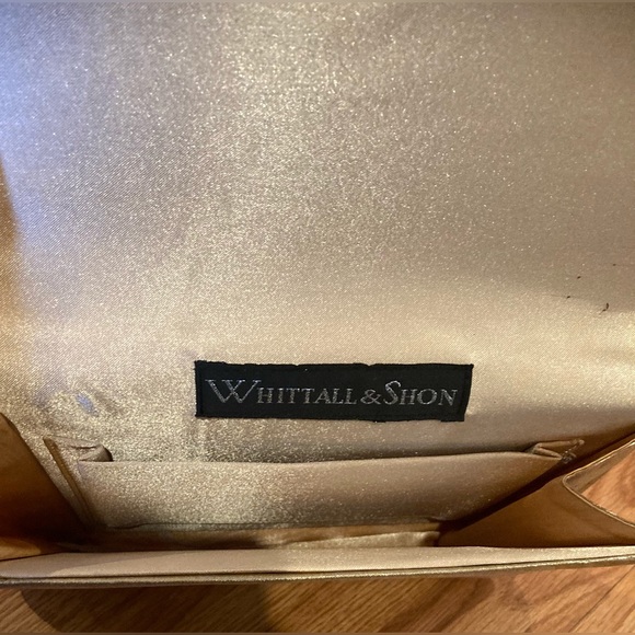 Vintage Whittall & Shon Gold Tone floral Cocktail Wedding bag - Picture 3 of 9